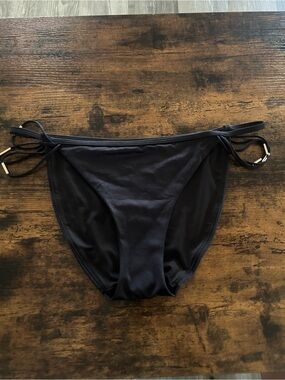 Victoria's Secret Black Tie-Side Bikini Bottom